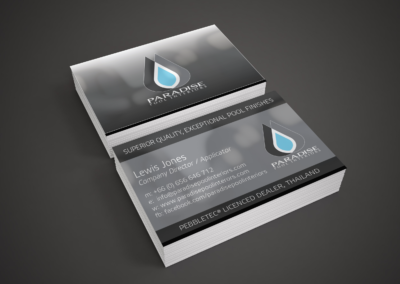 Paradise Pool Interiors Business Cards 2