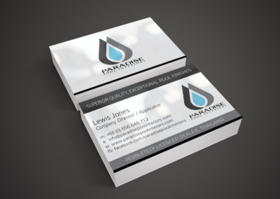 Paradise Pool Interiors Business Cards 3